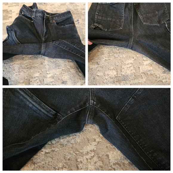 Duluth Trading Double Chapped work denim skinny leg darkwash Jeans. Size 12. - Picture 6 of 16